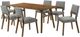 Armen Living Channell 7-Piece Charcoal/Walnut Dining Table Set-0