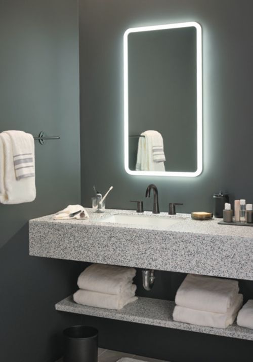 Peerless Flute™ Matte Black 2-Handle Widespread Lavatory Faucet-3