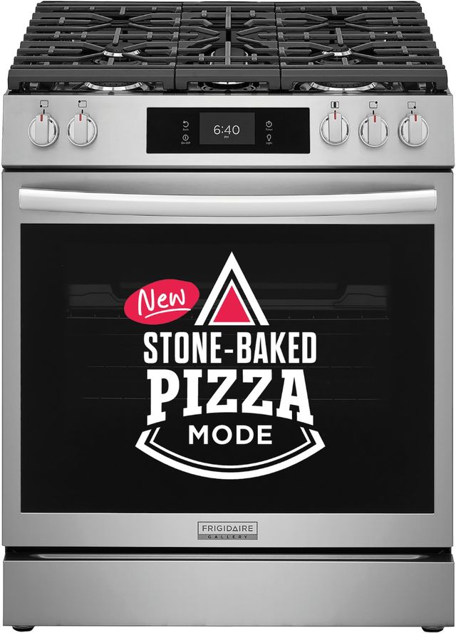 Frigidaire Gallery® 30" Smudge-Proof® Stainless Steel Slide-In Gas Range with Stone-Baked Pizza-1