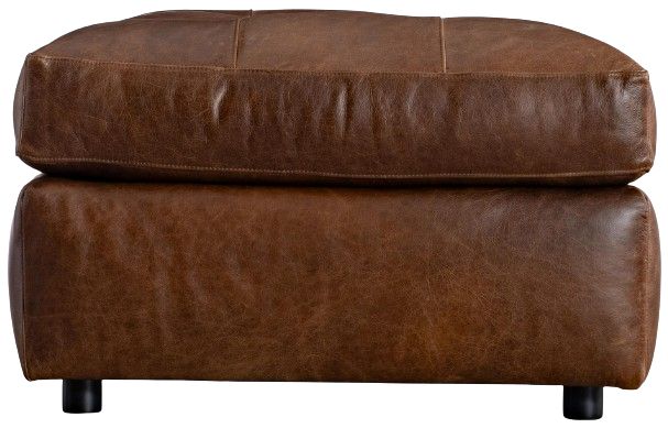 Bernhardt Nest Bernhardt Living Brown Leather Ottoman-3