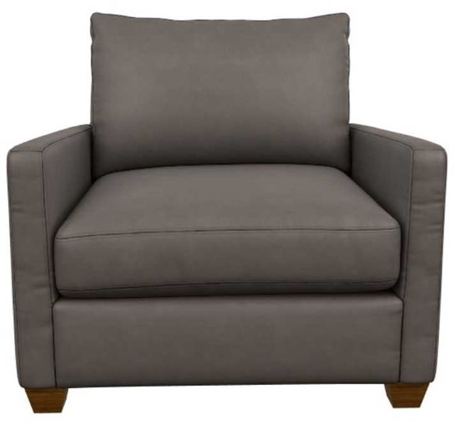 La-Z-Boy® Wilmette Greystone Leather Chair and a Half-1