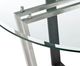 Armen Living Devi Glass Top Dining Table with Black/Stainless Steel Base-3