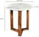 Moe's Home Collection Jinxx Grey Side Table with Brown Base -4