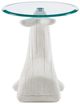 Powell® Wally the Whale Glass Top Side Table with White Base-3