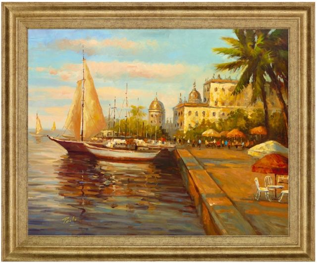 Classy Living Sunlit Marina Promenade Wall Art-0