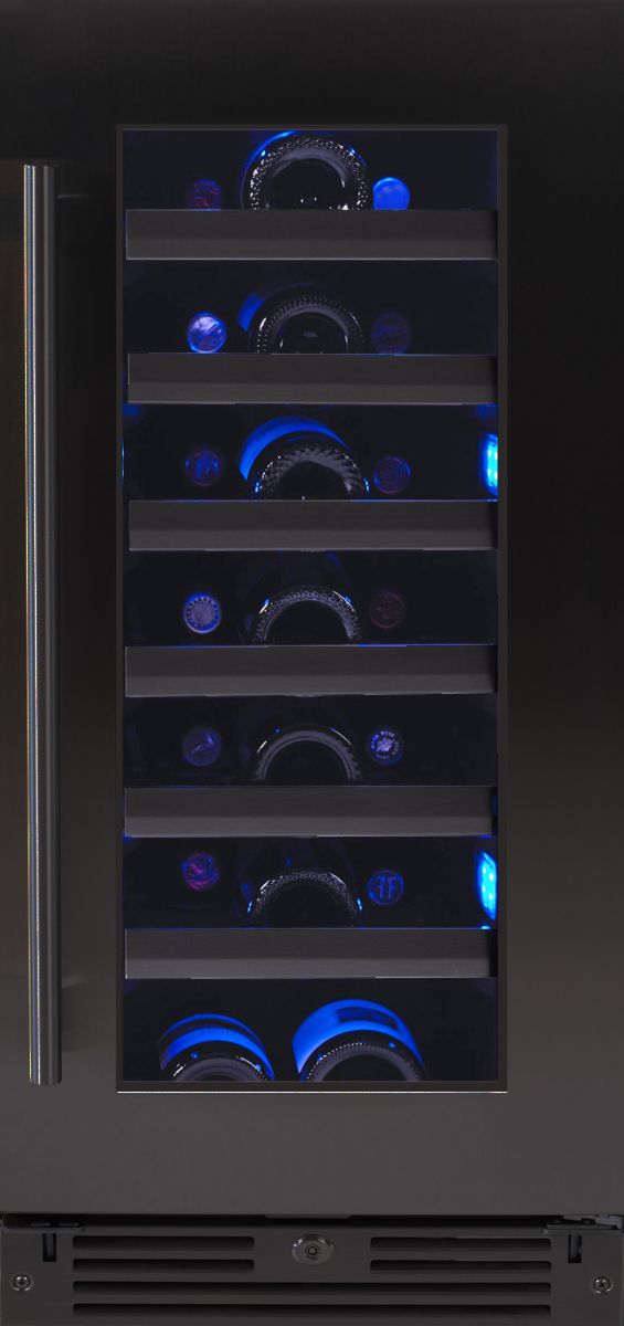 XO 15" Black Stainless Steel Built In Wine Cooler