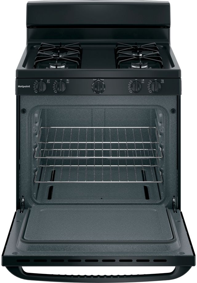 Hotpoint® 30" Black Freestanding Gas Range-1