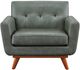 TOV Furniture Lyon Smoke Grey Leather Chair-0