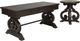 Elements International Stone 2-Piece Smokey Walnut Occasional Table Set-0
