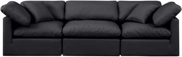 Meridian Furniture Indulge 3-Piece Black 105" Sofa-1