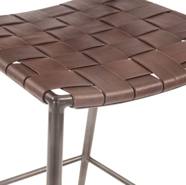Home Trends & Design Copenhagen Brown Buffalo/Dark Pewter Counter Stool-3