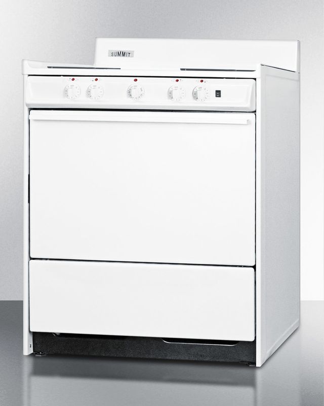 Summit® 30" White Freestanding Electric Range-2