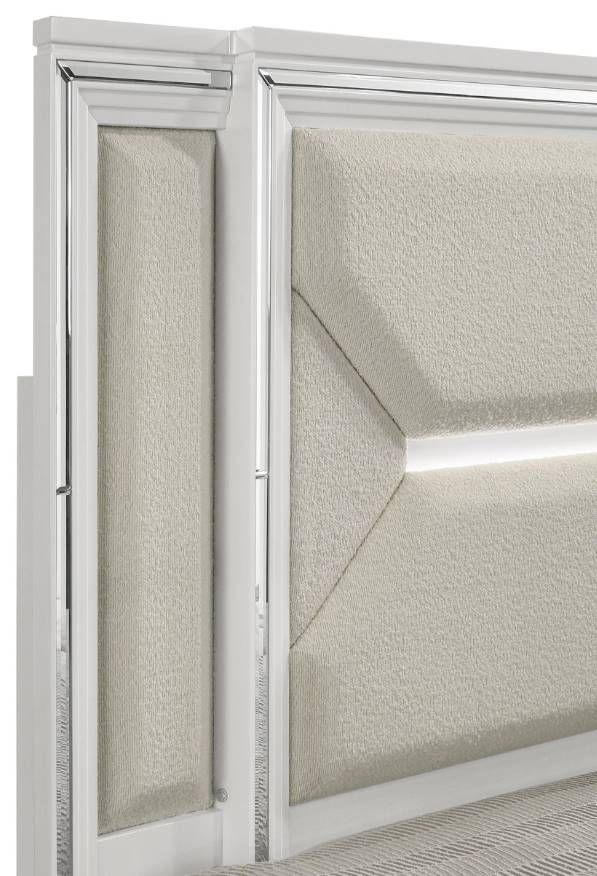 Coaster® Marmore White Queen Panel Bed-3
