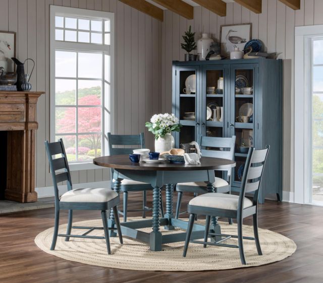 Legacy Classic Lake House Sea Glass Ladder Back Dining Side Chair-1