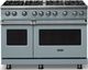 Viking® 5 Series 48" Novembery Sky Pro Style Gas (NG) Range with Polished Chrome Trim-0