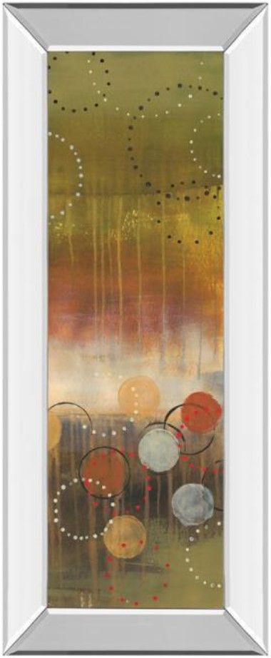 Classy Living Jeni Lee Circles In Green Panel Il 18" Wall Art-0