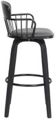 Armen Living Willow Gray/Black Swivel Counter Stool-2