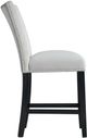 Elements International Francesca Gray Velvet Counter Height Chair-2