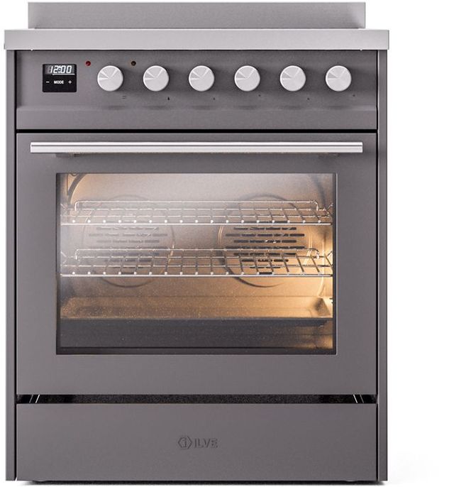 Ilve® Professional Plus II 30" Graphite Matte Pro Style Induction Range-2