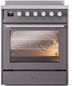 Ilve® Professional Plus II 30" Graphite Matte Pro Style Induction Range-2