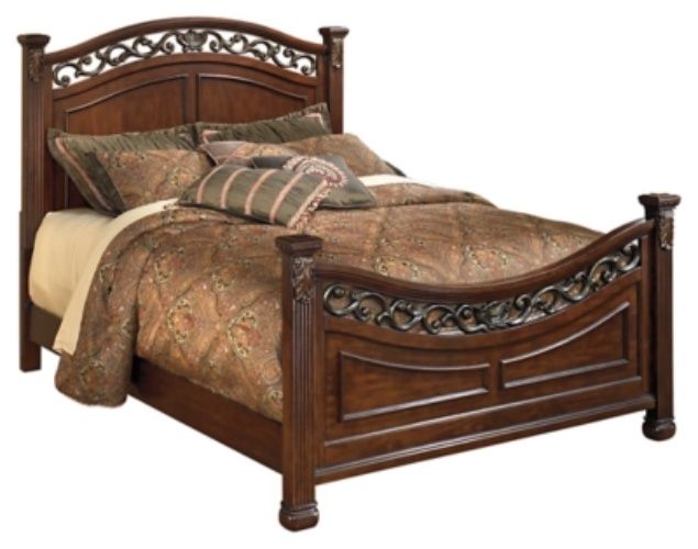 Signature Design by Ashley® Leahlyn 6-Piece Warm Brown Queen Panel Bed Set-1