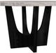 Elements International Oregon Gray 52" Faux Marble Top Dining Table with Black Base-5
