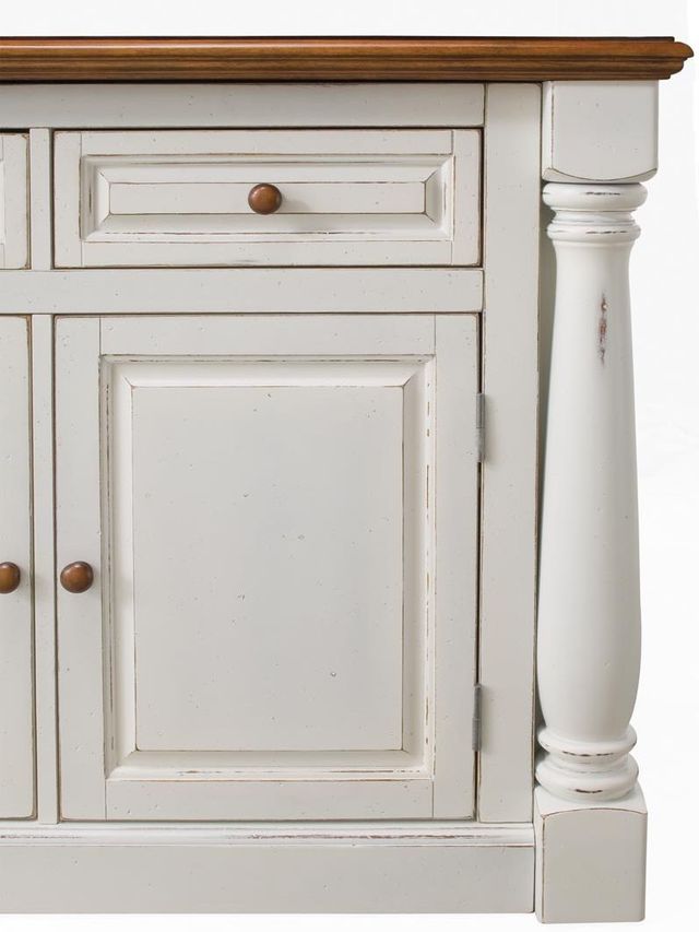 homestyles® Monarch Antique White/Distressed Oak Kitchen Island-2