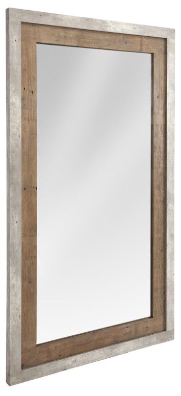 Classic Home Charlotte Natural/Weathered Cement Floor Mirror-1
