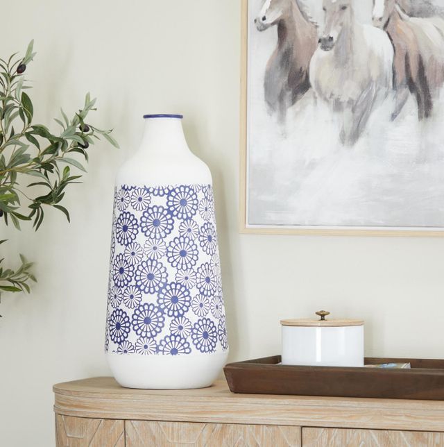Deco Marche Blue 22" Vase-3