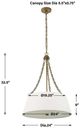 Uttermost® Andalucia Matte Brushed Gold/White 4-Light Pendant-2