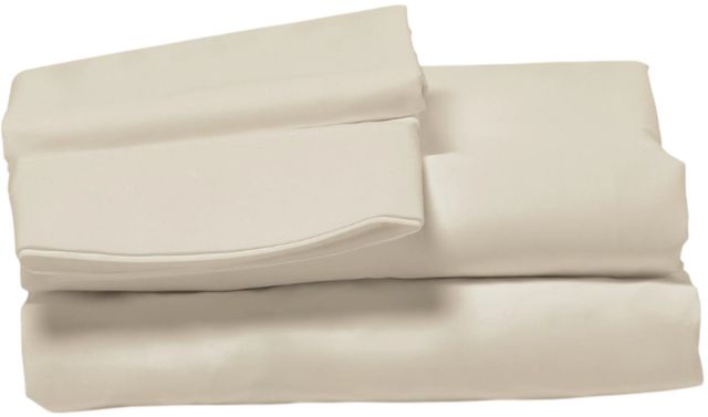 Dreamfit® DreamChill™ 4-Piece Ivory Organic Cotton Percale Split Head Queen Sheet Set-0