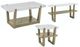 Steve Silver Co. Perth 3-Piece White Top Occasional Table Set with Sand Base-0