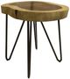 International Furniture Direct Vivo Brown 22" High Occasional Table with Black Base-0