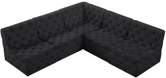 Meridian Furniture Tuft 5-Piece Black Modular Sectional Set-1