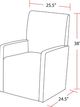 Parker House® Escape 5-Piece Glazed Natural Oak Mirage Mist Dining Set with Caster Chairs-2