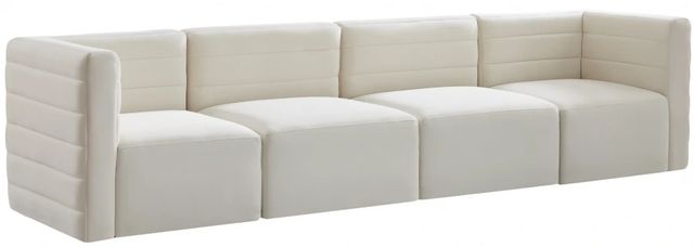Meridian Furniture Quincy 4-Piece Cream Modular Sectional Sofa-0