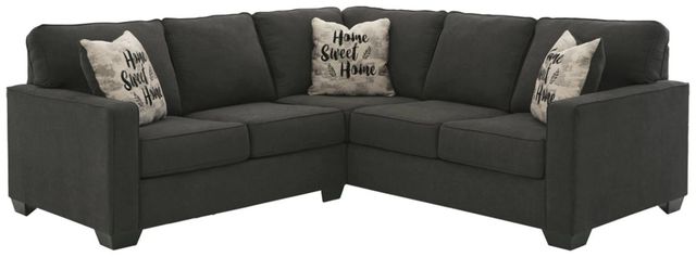 Signature Design by Ashley® Lucina 2-Piece Charcoal Living Room Seating Set-1