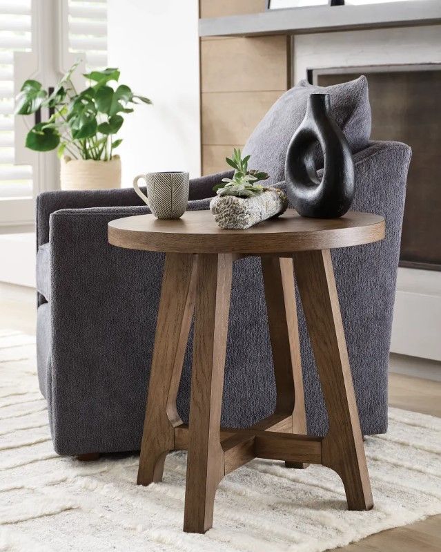 Hammary® Weisman Nutmeg Round End Table-1