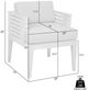 Armen Living Vivid Light Gray Olefin/Wooden Outdoor Dining Chair-2