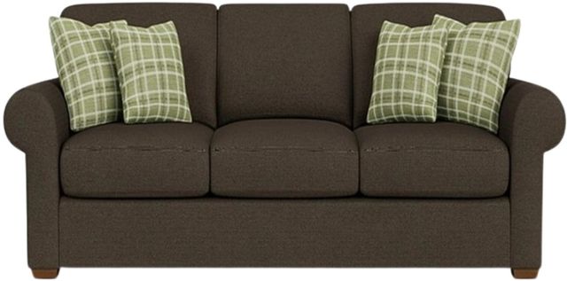 Flexsteel® Randall Gray Steel Three-Cushion Sofa-1