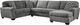 Benchcraft® Birkdale Court 3-Piece Gray Right-Arm Facing Sectional and Chaise-0