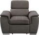 Mazin Furniture Ferriday Taupe Chair With Adjustable Headrest And Pull-Out Ottoman-0