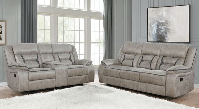 Coaster® Greer 2-Piece Taupe Manual Reclining Living Room Set-1