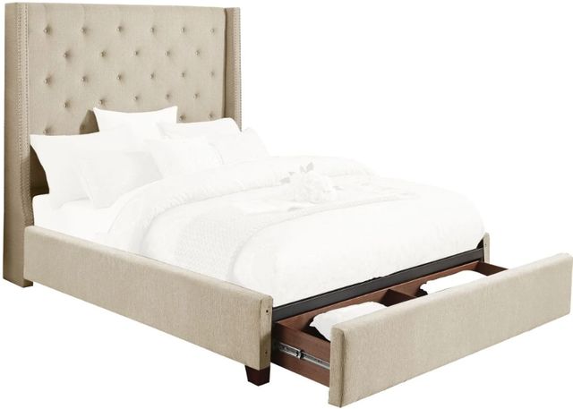Homelegance® Fairborn Beige Full Storage Platform Bed-0