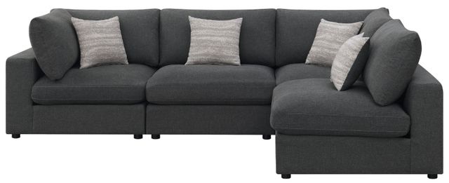Coaster® Serene 4-Piece Charcoal Modular Sectional-4