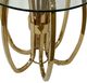Harp & Finial® Joss Glass Top End Table with Brass Base-1