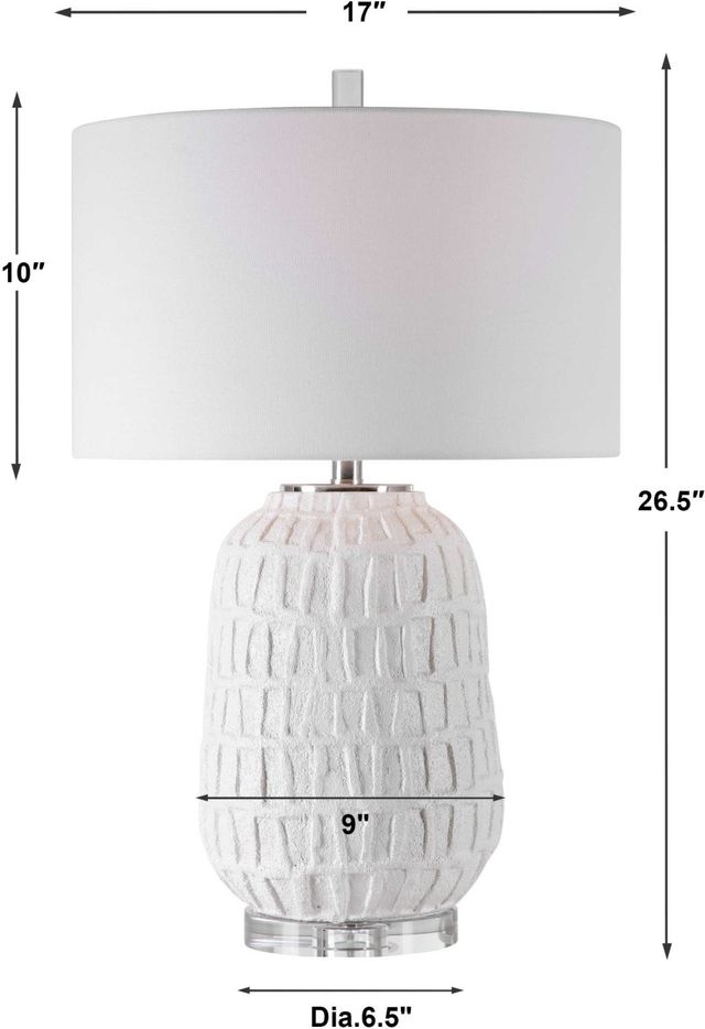 Uttermost® Caelina Aged White Table Lamp-2