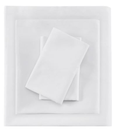 Olliix by Madison Park 525 Thread Count White King Cotton Rich Sheet Set-0