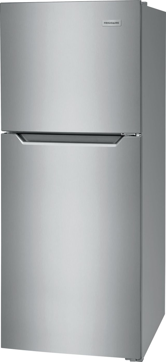 Frigidaire® 10.1 Cu. Ft. Brushed Steel Top Freezer Refrigerator-4