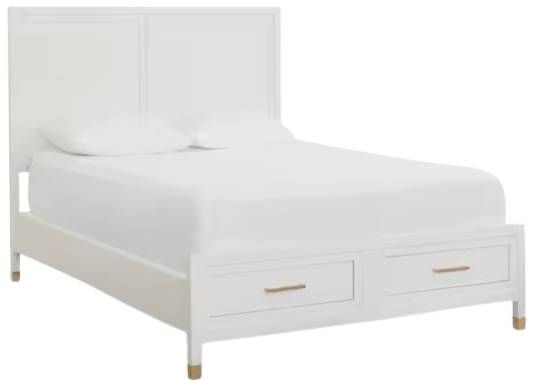Bassett® Furniture Tidewater Hampton White Queen Panel Bed-0